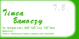 timea banoczy business card